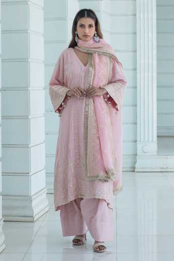 Monk & Mei By Sonia Anand Melody Embroidered Kurta Set 