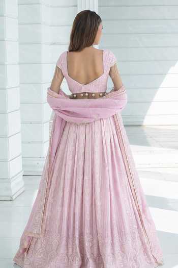 Monk & Mei By Sonia Anand Florence Chikankari Embroidered Lehenga Set 