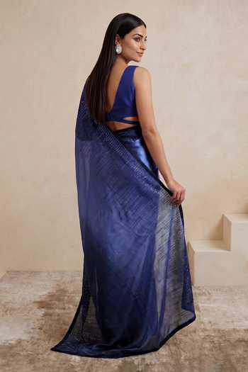 Satya Paul Songbird Linear Sequin Work Saree 