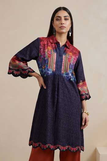 Satya Paul Butterfly Wings Chanderi Kurta 