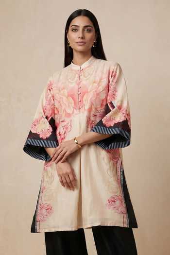Satya Paul Rosy Altar Printed Kurta 