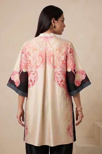 Satya Paul Rosy Altar Printed Kurta 