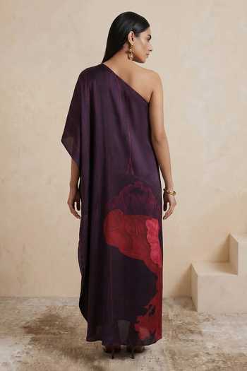Satya Paul Black Dahlia Motif Kaftan 