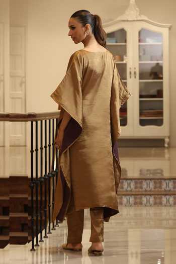 Weaver Story Handloom Tissue Kaftan With Pant 