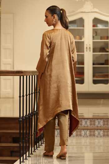 Weaver Story Handloom Tissue Kurta With Pant 
