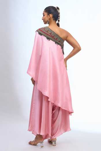 Prisho One Shoulder Tunic & Draped Pant Set 