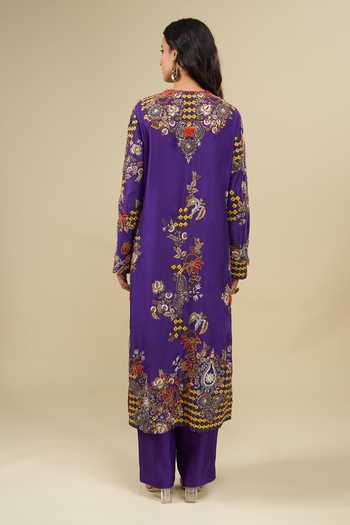 Anamika Khanna Floral Embroidered Kurta Set