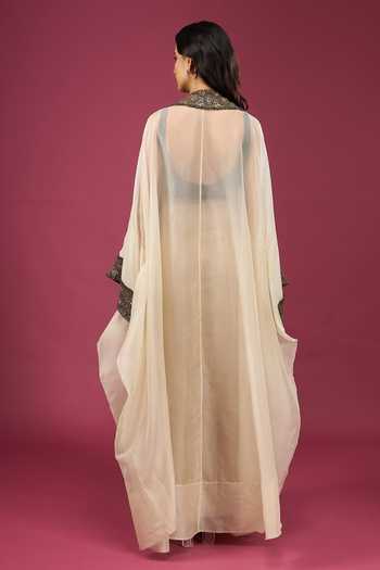 Anamika Khanna Embroidered Cape Draped Skirt Set