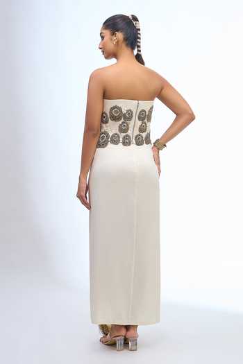 Anamika Khanna Fringed Tassel Corset & Skirt Set