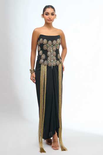 Anamika Khanna Embroidered Corset & Skirt Set