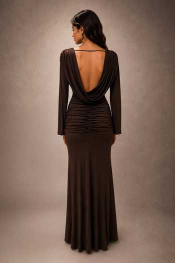 Ajiesh Oberoi Cowl Neck Gown 