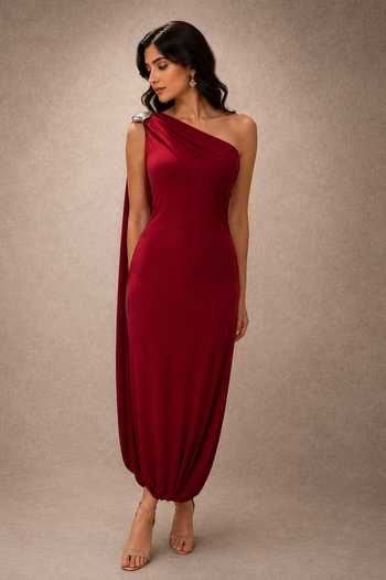 Ajiesh Oberoi One Shoulder Asymmetric Dress