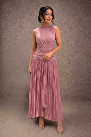 Ajiesh Oberoi Ruched Maxi Dress