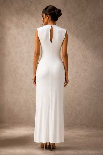 Ajiesh Oberoi Asymmetric Gathered Dress