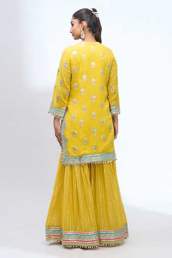 Gopi Vaid Embroidered Kurta Sharara Set 