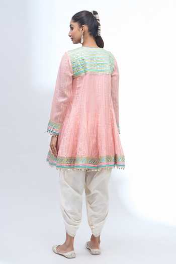 Gopi Vaid Embroidered Anarkali Dhoti Pant Set 