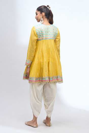 Gopi Vaid Embroidered Anarkali Dhoti Pant Set 