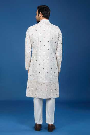 Arihant Rai Sinha Thread Embroidered Sherwani Set 