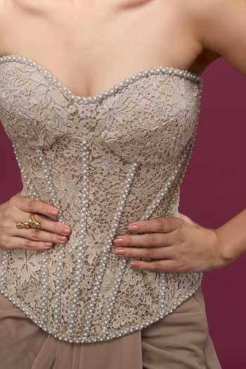 Shop_Tarun Tahiliani_Ivory Beads, Pearls Sweetheart Neck Embroidered Strapless Corset 