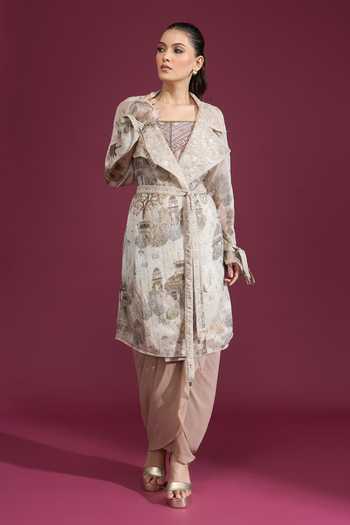 Buy Tarun Tahiliani Ivory Collared Neck Architectural Print Jacket Online at Aza Fashions Buy_Tarun Tahiliani_Ivory Collared Neck Architectural Print Jacket _Online_at_Aza_Fashions