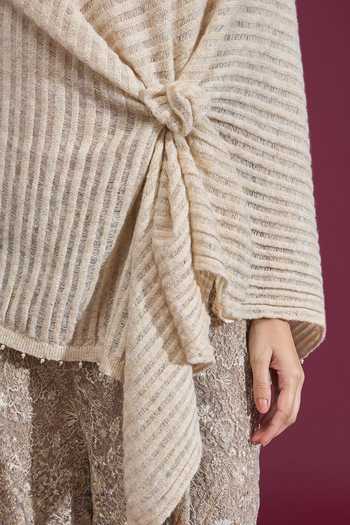 Buy_Tarun Tahiliani_Ivory One Shoulder Knotted Top _Online_at_Aza_Fashions