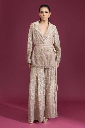 Tarun Tahiliani Floral Embroidered Palazzo