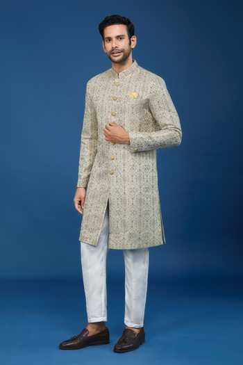 Arihant Rai Sinha Florette Woven Sherwani Set 