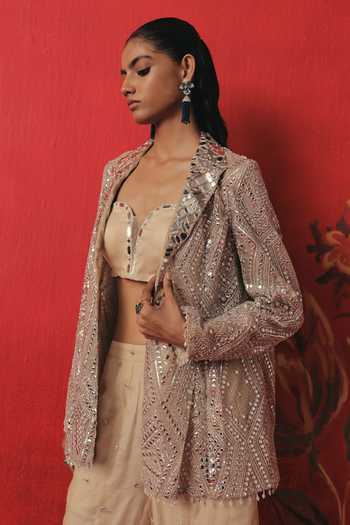 Twenty Nine Embroidered Lapel Collar Jacket 
