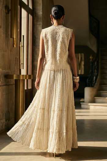 Aditi Somani Chanderi Dress & Jacket Set