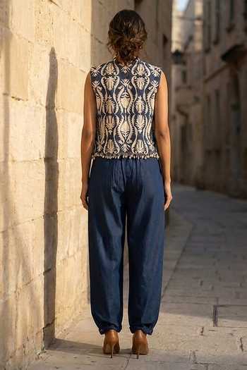 Aditi Somani Denim Jacket & Pant Set