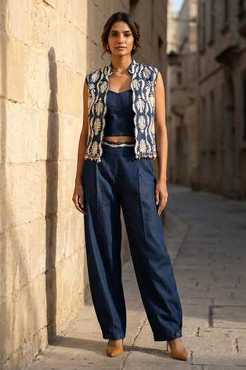 Aditi Somani Denim Jacket & Pant Set