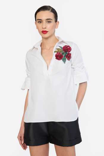 Gauri & Nainika Botanical Embroidered Shirt