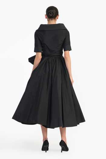 Gauri & Nainika High Collared Draped Dress