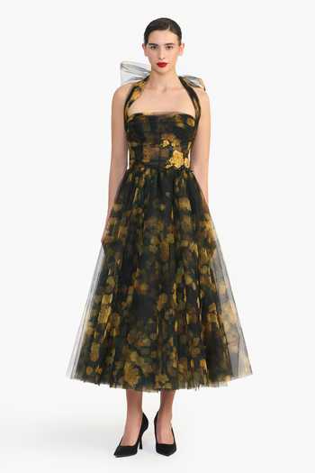 Gauri & Nainika Halter Neck Corseted Dress