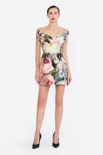 Gauri & Nainika Printed Draped Dress