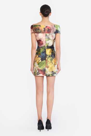 Gauri & Nainika Printed Draped Dress