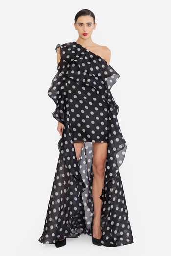 Gauri & Nainika Polka Dot Print Dress