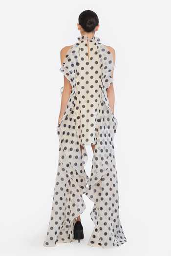 Gauri & Nainika Polka Dot Print Dress