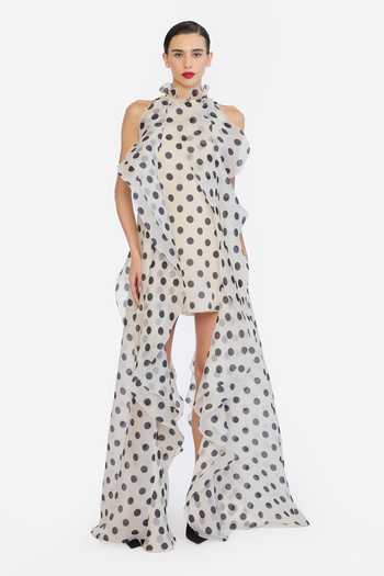 Gauri & Nainika Polka Dot Print Dress