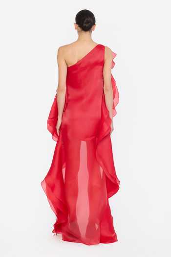 Gauri & Nainika Ruffled High Low Hem Dress