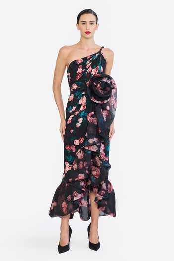 Gauri & Nainika Small Rose Print Dress
