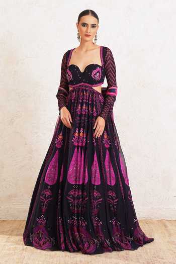 Miku Kumar Myreen Printed Anarkali With Dupatta 