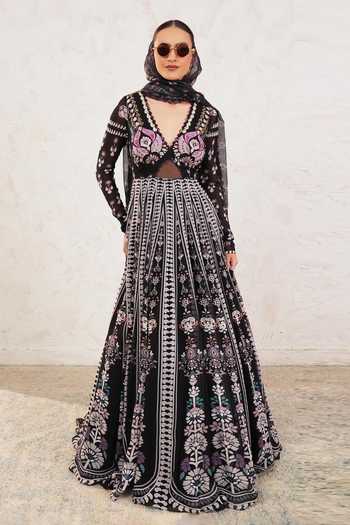 Miku Kumar Velora Printed Anarkali With Dupatta 