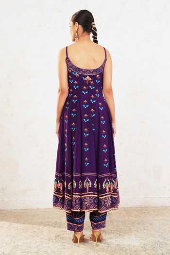 Miku Kumar Devra Geometric Print Anarkali Set 
