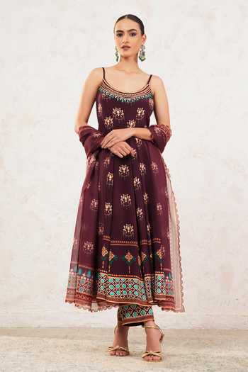 Miku Kumar Lavya Floral Print Anarkali Set 