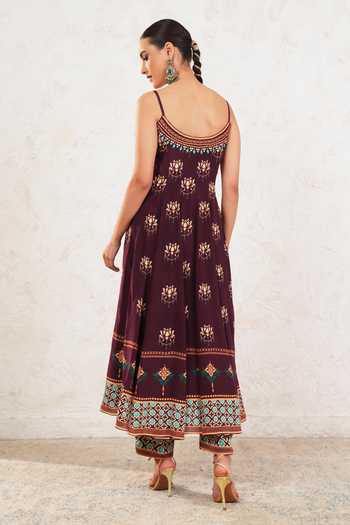 Miku Kumar Lavya Floral Print Anarkali Set 