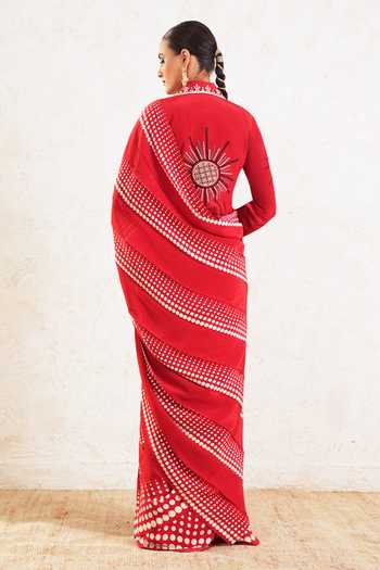 Miku Kumar Vionna Printed Pre-Draped Saree With Jacket 