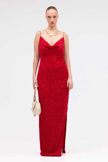 Sruti Dalmia Valleria Cowl Neck Dress