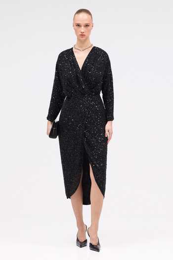 Sruti Dalmia Midnight Mirage Wrap Dress 