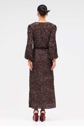 Sruti Dalmia Twilight Veil Embroidered Dress 